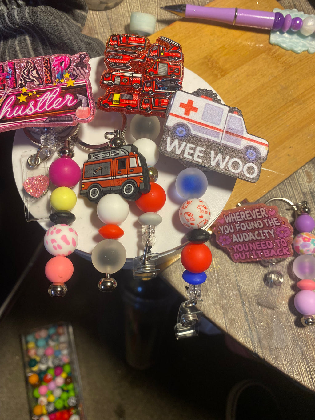 Custom Badge Reels, Beadable Pens and Keychains